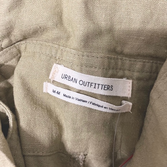 NWT UO Boho Linen Button-Front Shortall Overall - Picture 10 of 14